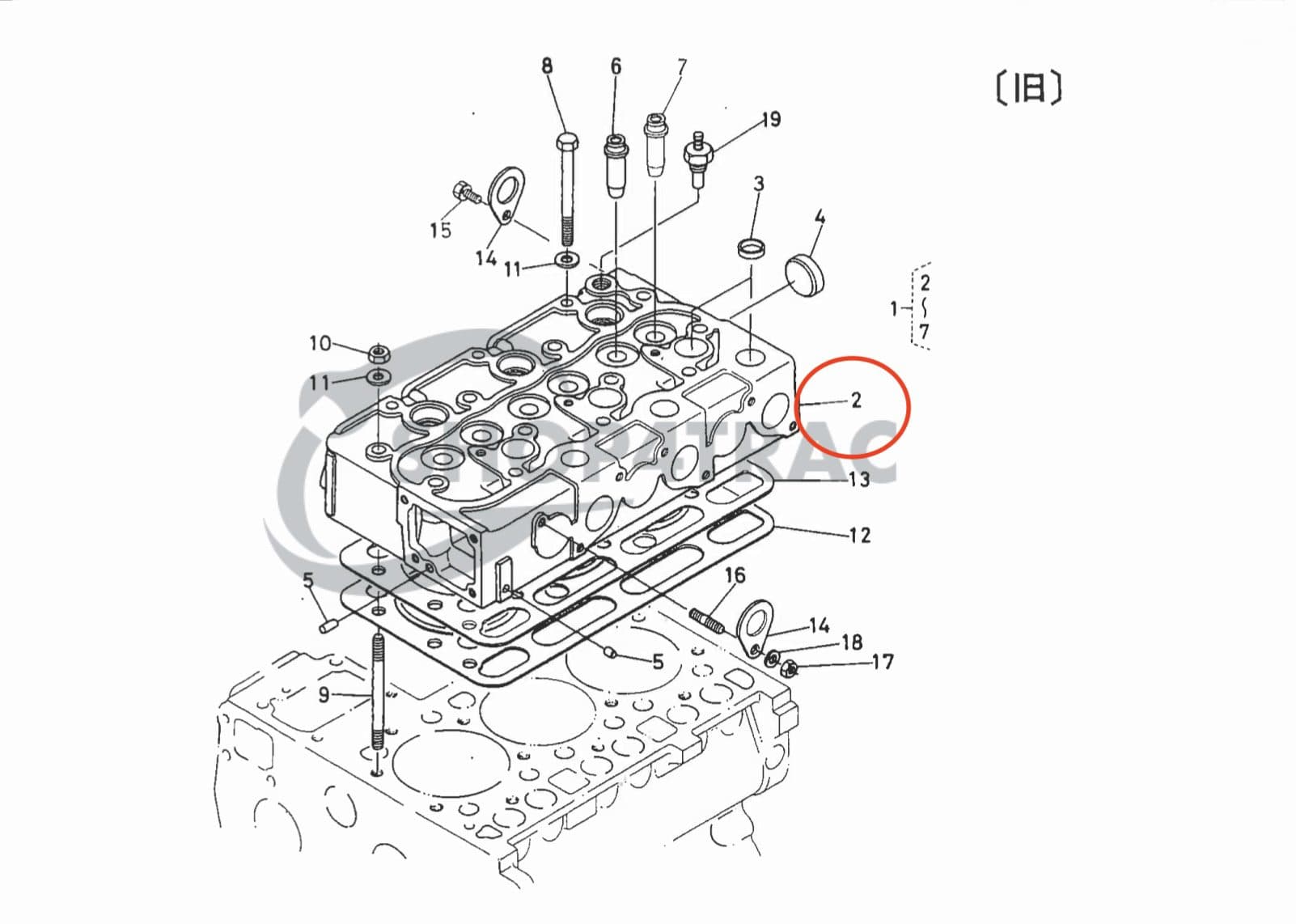 Cilinderkop Kubota D1102 | Shop4Trac