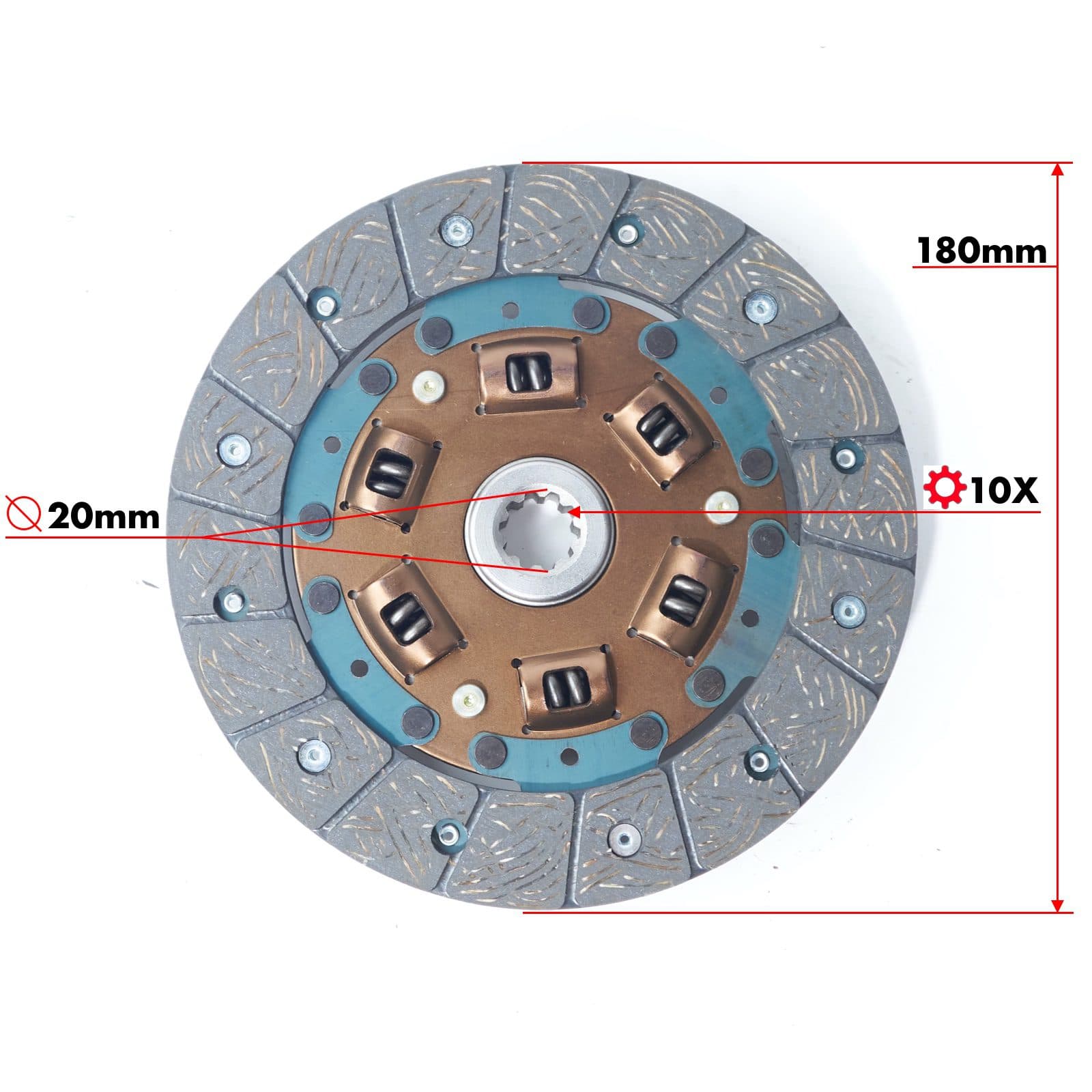 Koppelingsplaat Hinomoto C142-C174 | E14-16 | 180mm | 10splines