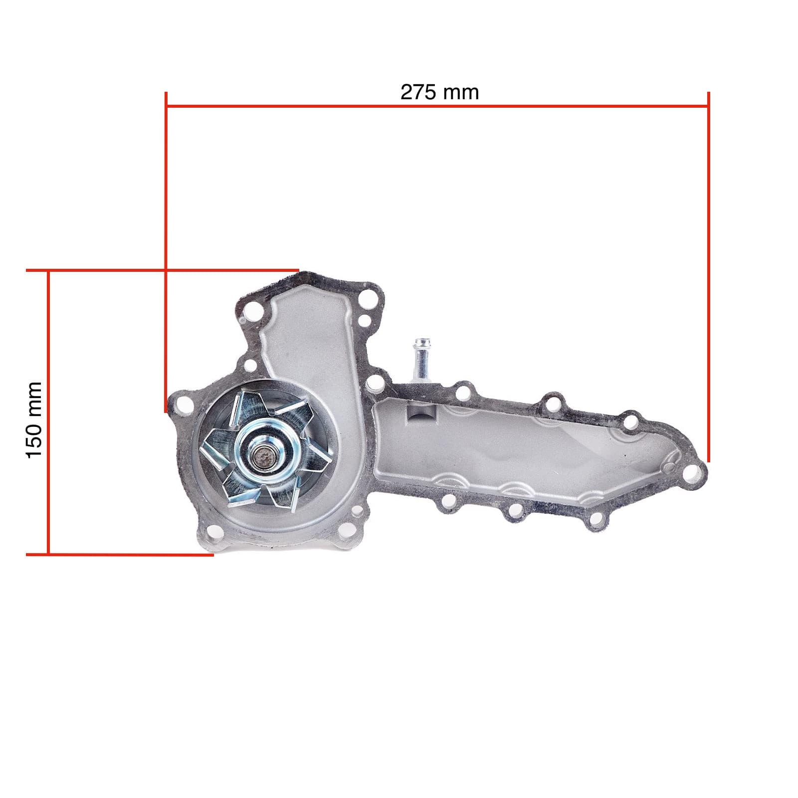Wasserpumpe Kubota D1803M | V2203 M-DI | V2403 mit zusätzlichem Rohr - 3