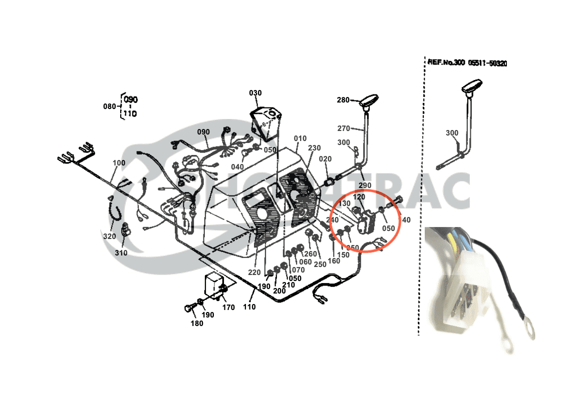 Spanningsregelaar Kubota B5200 - B9200 | KH41 - KH61 | Shop4Trac
