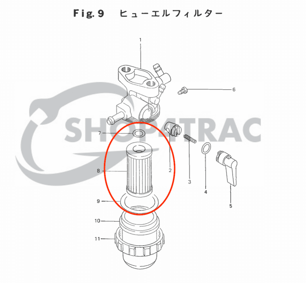 Brandstoffilter klein | Iseki | Kubota | Yanmar | Mitsubishi | Shop4Trac