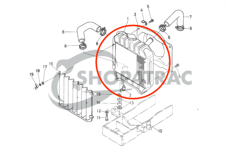 Radiateur Kubota B5000 | Shop4Trac