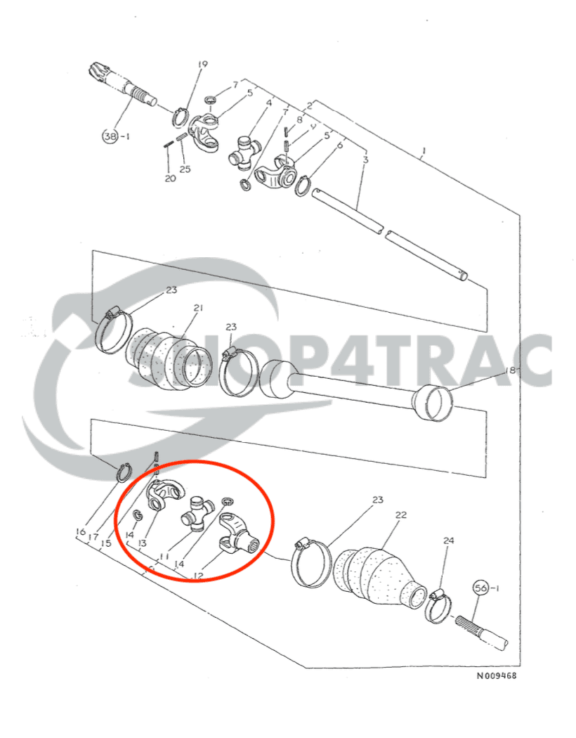 Cardan as Yanmar F14 serie | Shop4Trac