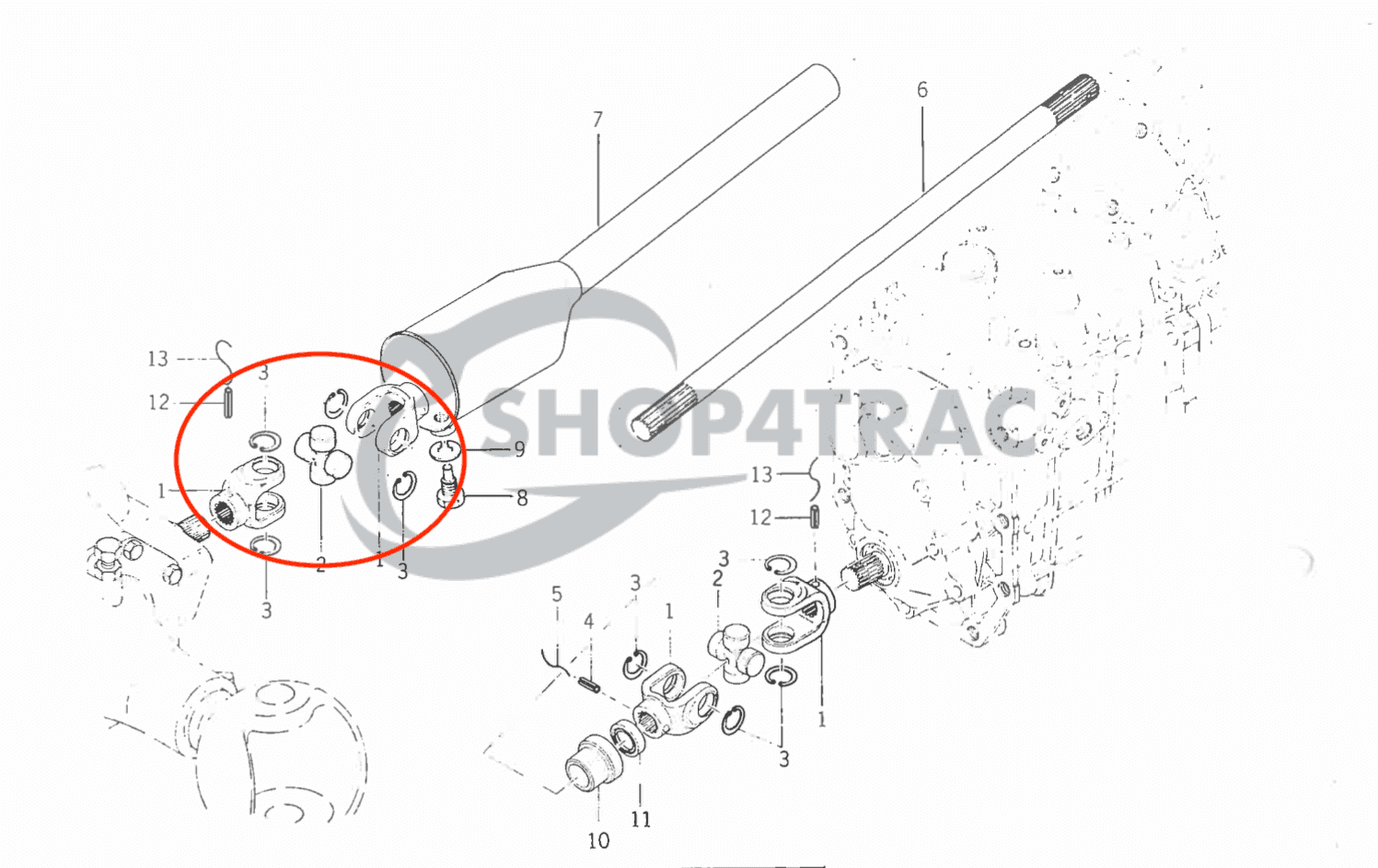 Cardan as Iseki 4wd TU | TF | TX | Shop4Trac