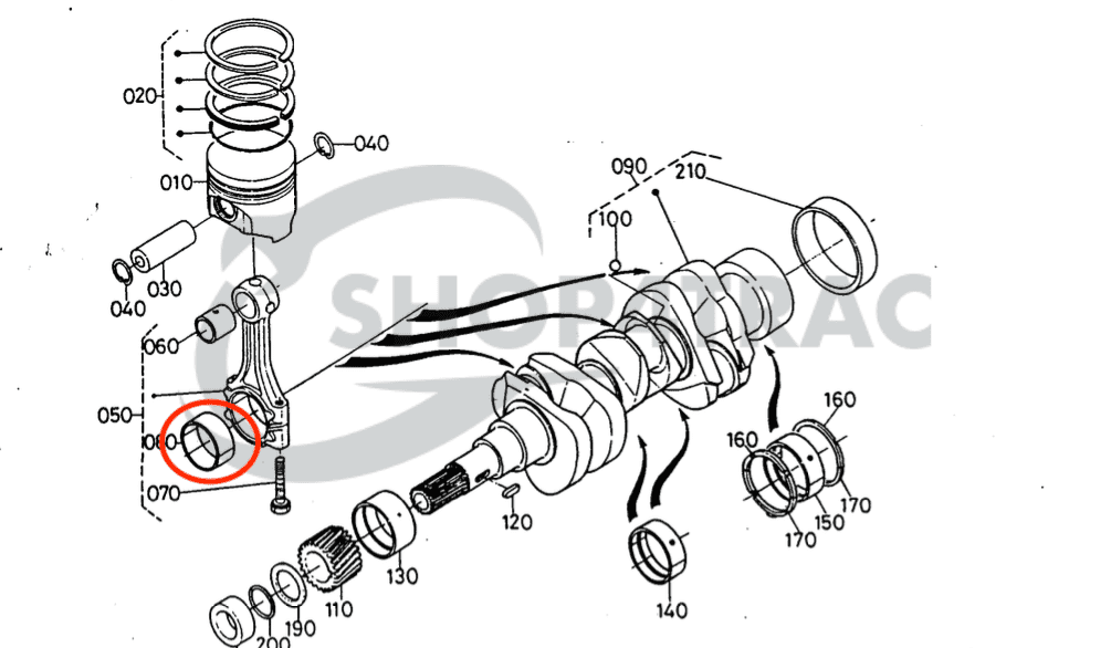 Drijfstanglager / lagerschaal Kubota| D722 | D902 | Z402 | Z482 | Z602 | D622 | D600 - 2