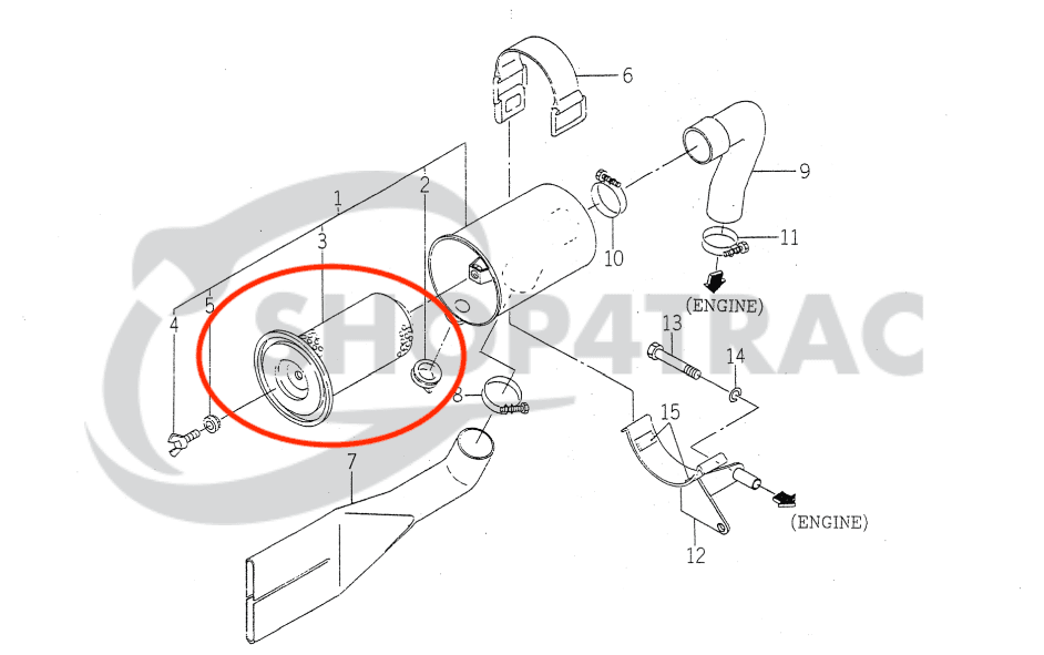 Luchtfilter Iseki TF317 - TF325 | MF1120 - MF1220 | SIAL17 - SIAL25 - 3