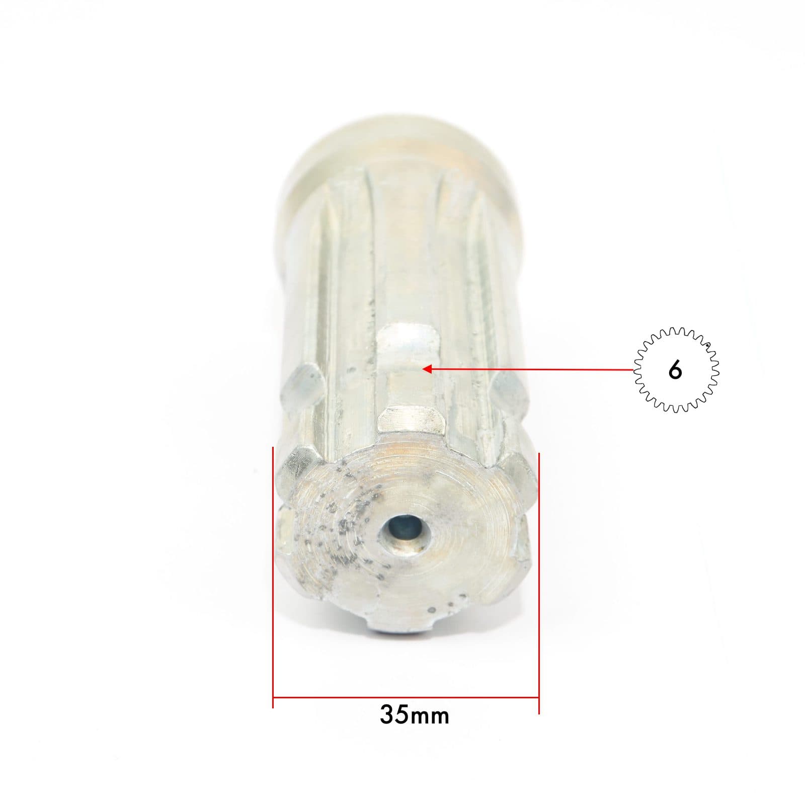 PTO aftakas verloopstuk | adapter 1” 1/8 (6 spline) naar 1” 3/8 (6 spline) - 3