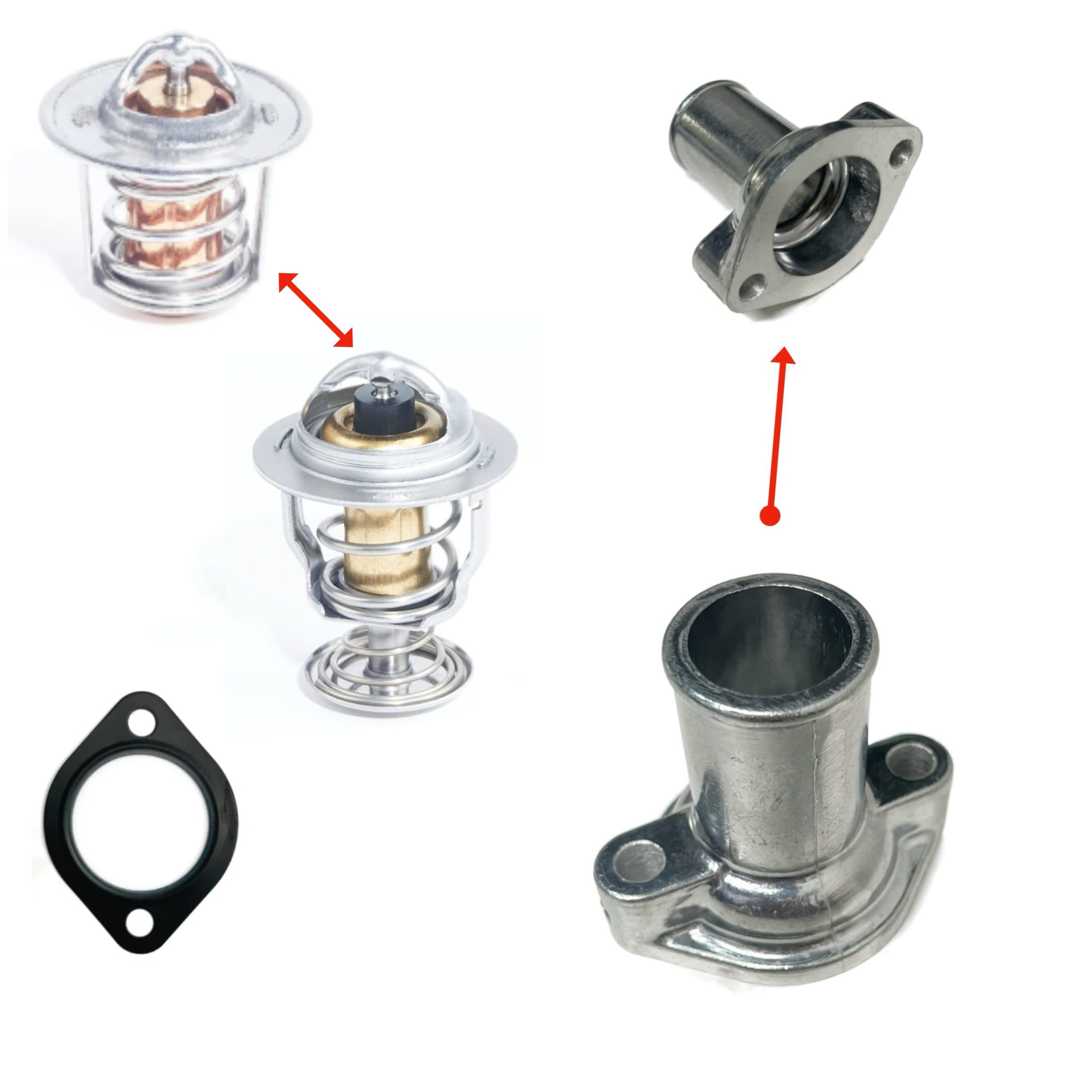 Thermostatgehäuse | Anschluss an Kühlerschlauch Kubota D750 - D950 | D1100 - D1402 | V1502 - V2203 | D1703