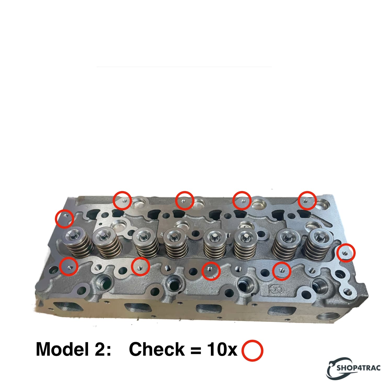 Cilinderkop Compleet Kubota V2003 | V2203 | V2203E | V2203B | V2403 motor | Model 2 - 2