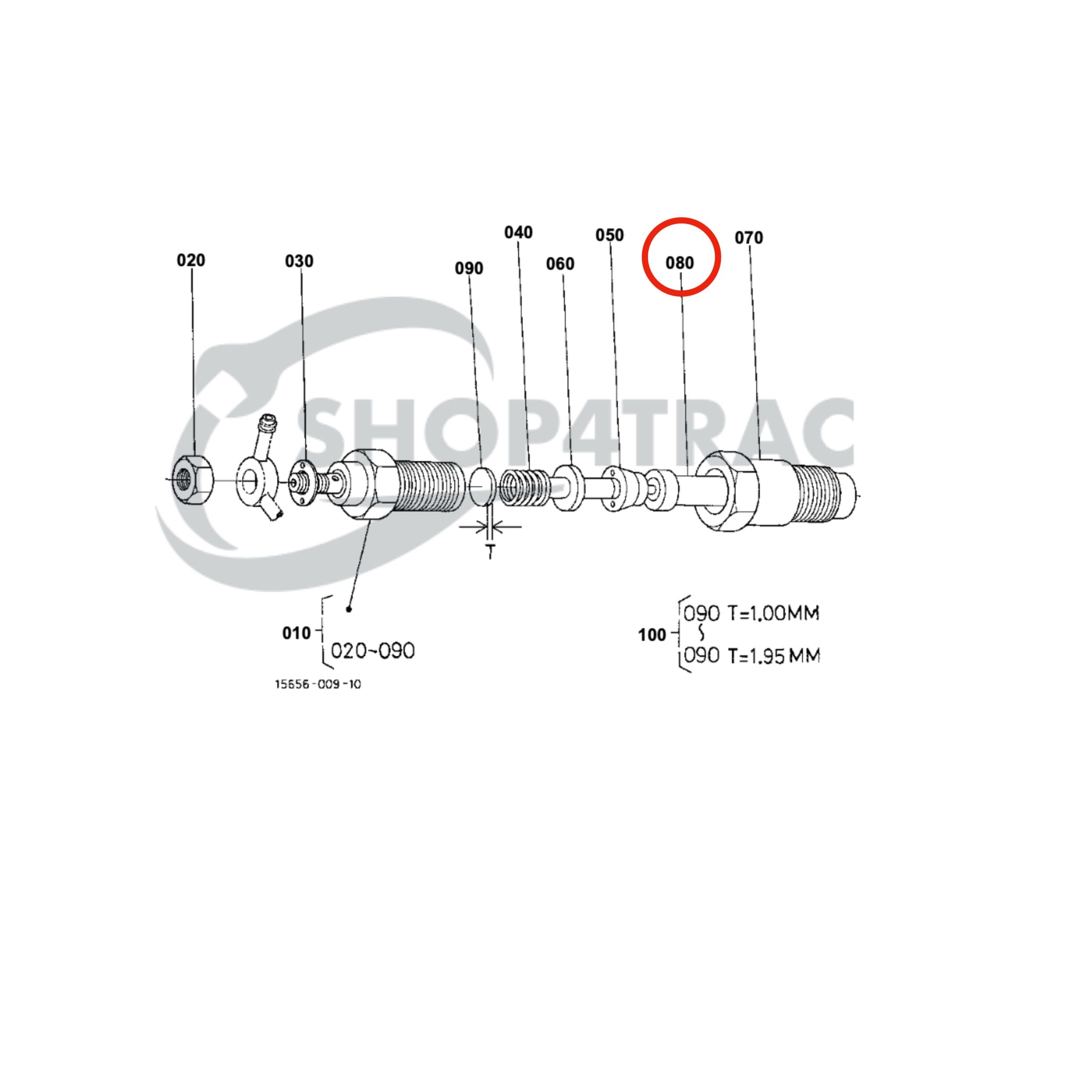 Einspritzdüse Kubota D650-D950 | Z500-Z751 | V1100-V1702 - 2