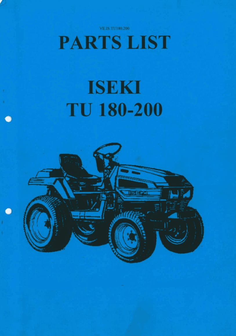 Handleiding Iseki Landhope TU180- 200F