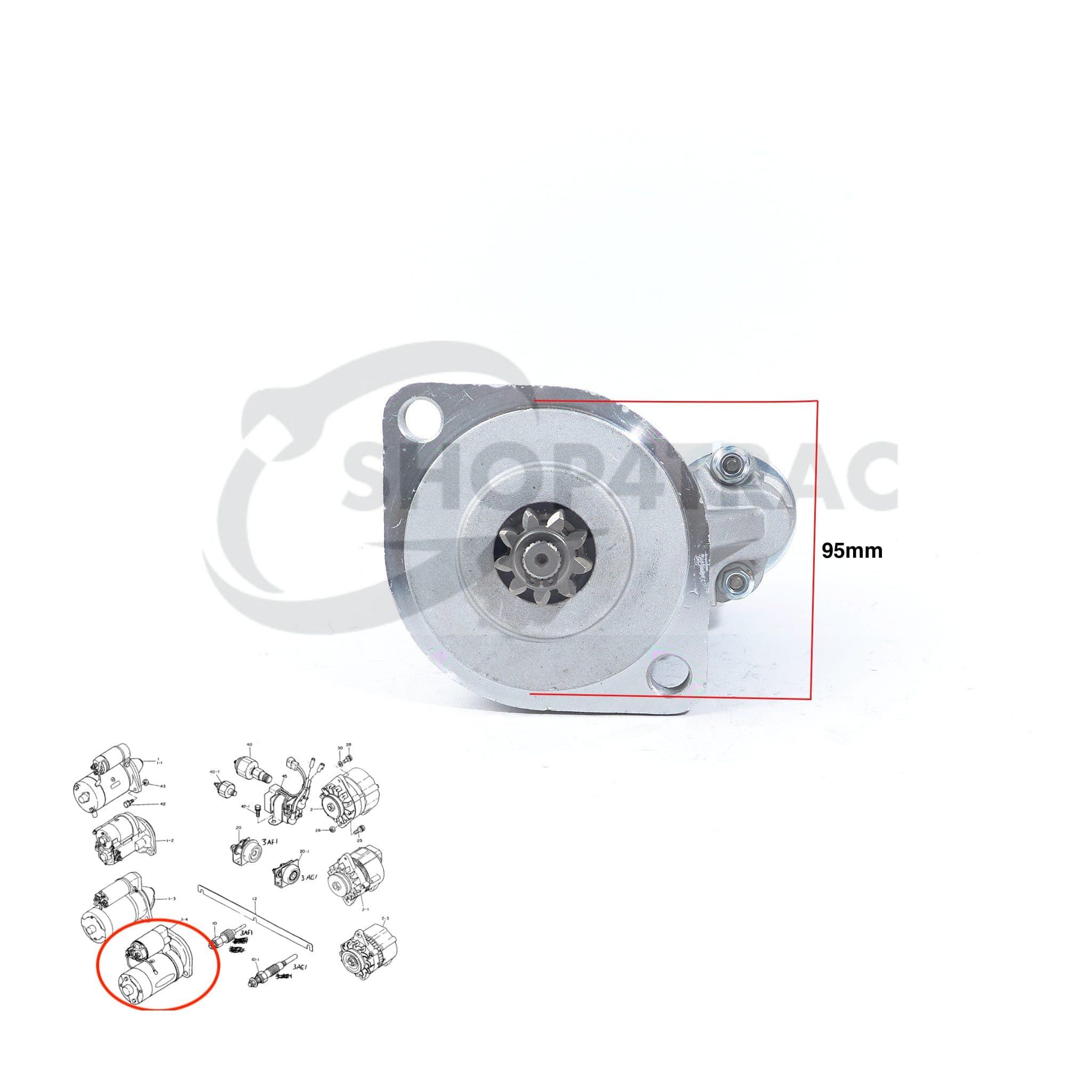 Startmotor TL1900-TL2900 | TA250 - TA267F | Shop4Trac