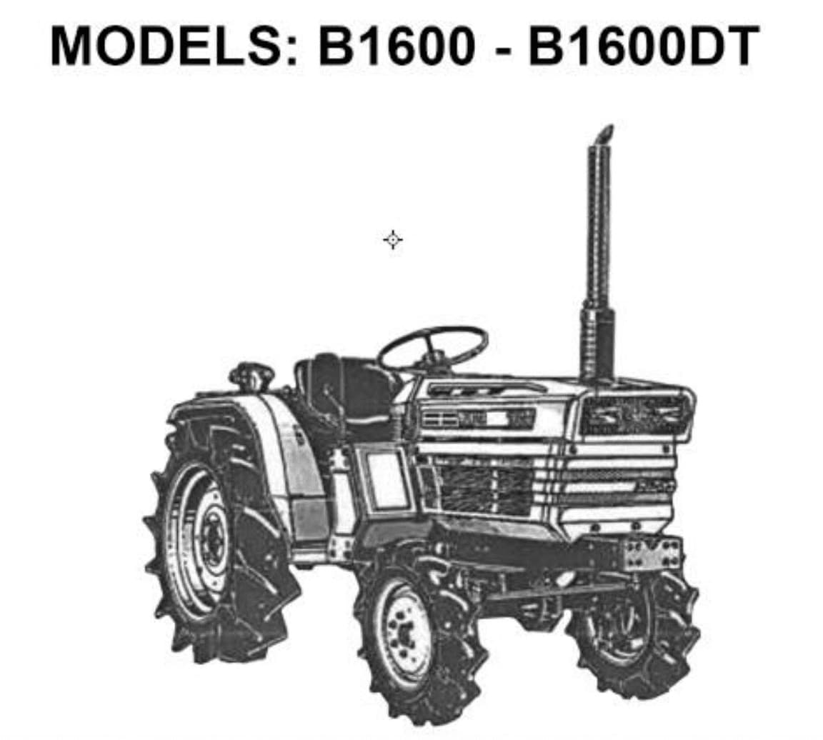 Handleiding Kubota B1600 – | Shop4Trac