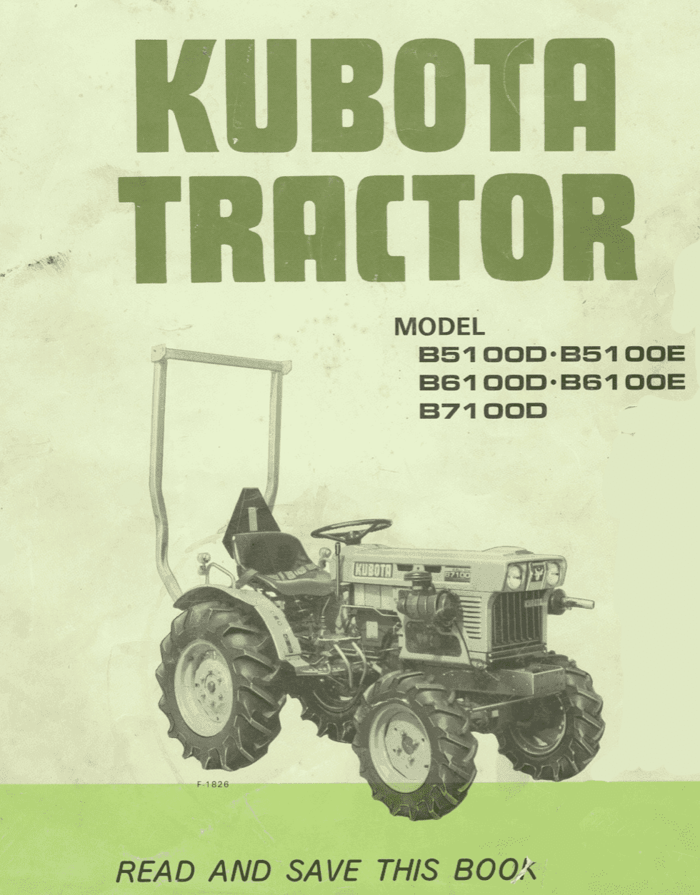 Benutzerhandbuch Kubota B5100 | B6100 | B7100