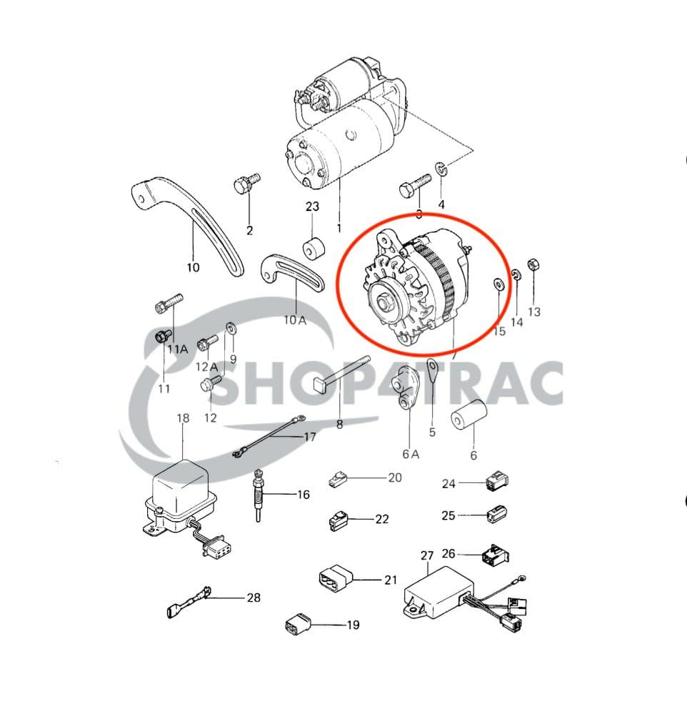 Dynamo Iseki TU120 - TU170 | TU1400 - TU1600 | TX1410 - TX2160 | Shop4Trac