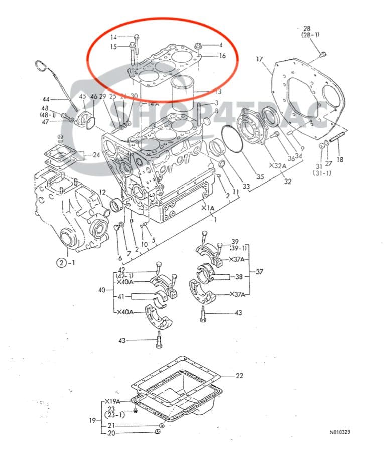 Kopfdichtung Yanmar YM1301 | F13 - F14 | 3T70B-N | Shop4Trac