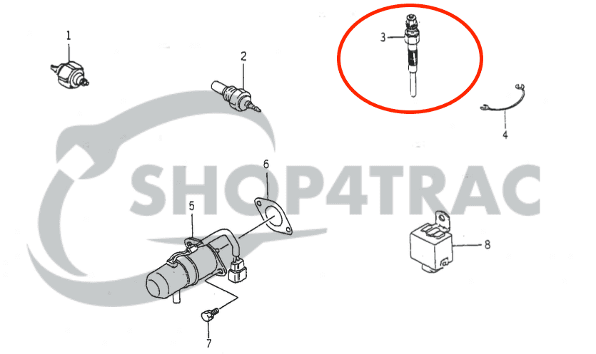 Gloeibougie | Gloeispiraal Iseki Geas | SF | SG | TF | TM | TK | E3CD | E3100 | Shop4Trac