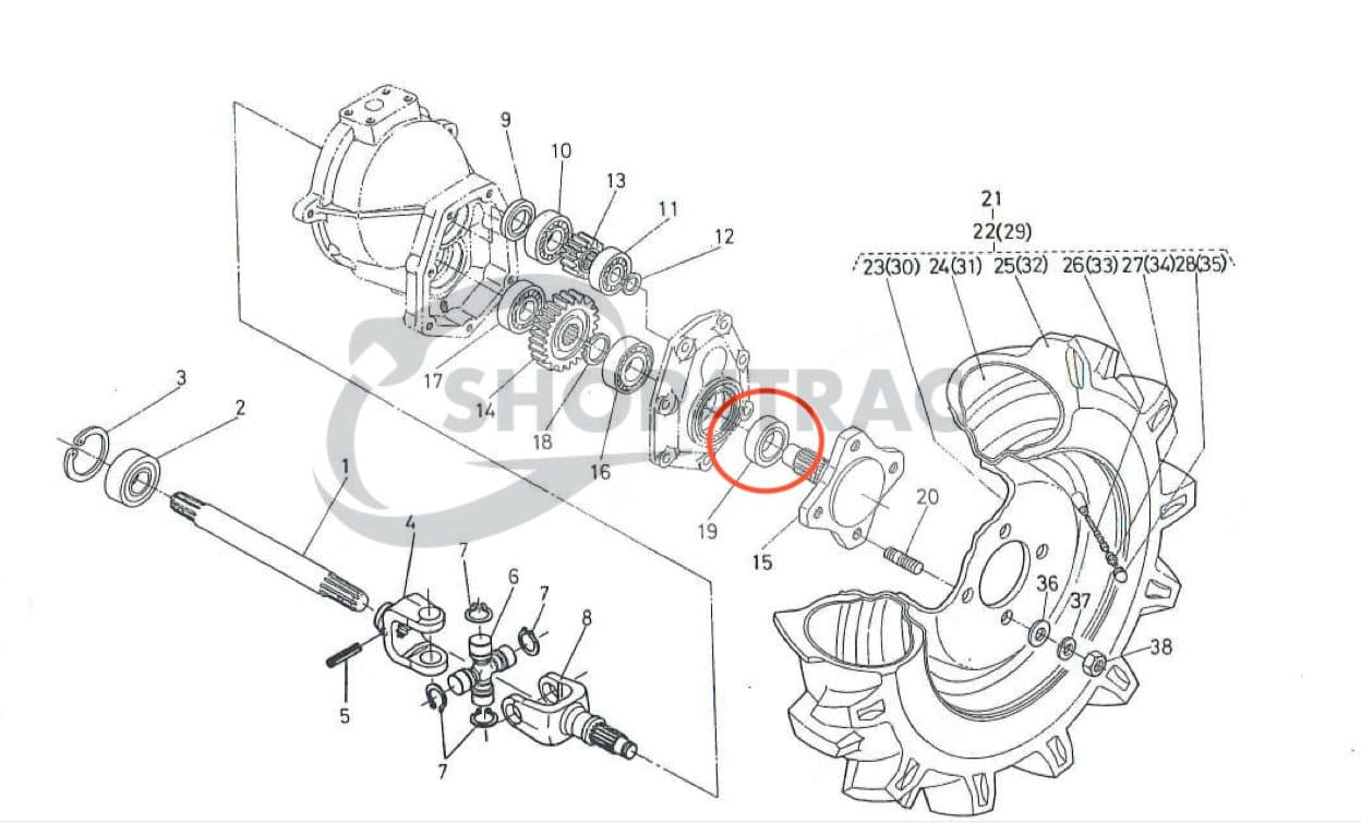 Vooras seal Kubota | keerring AE2074F | Shop4Trac