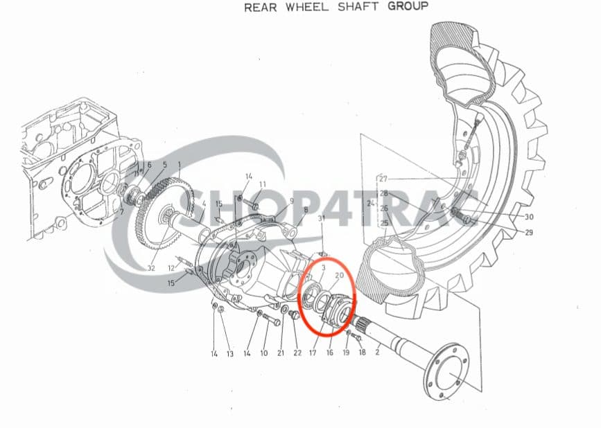 Achteras seal Kubota | AQ2967E | | Shop4Trac