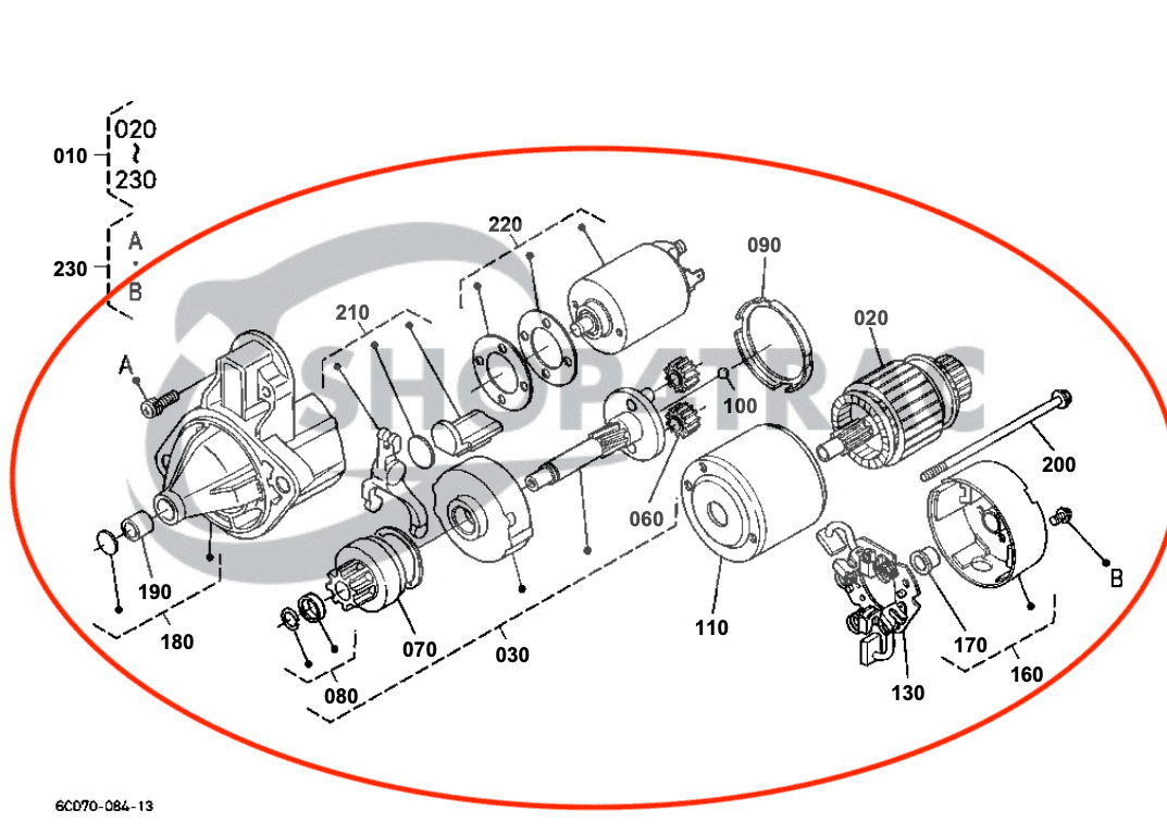 Startmotor Kubota B26 - B3350HSD | B7800 HSD | Shop4Trac