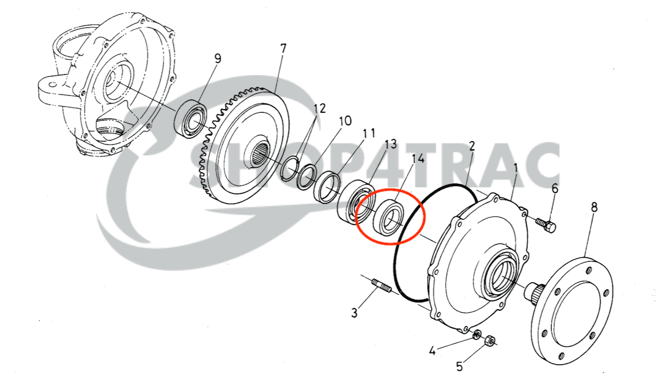 Kubota keerring L1-18 - L1-265 vooras | AQ7745E | Shop4Trac