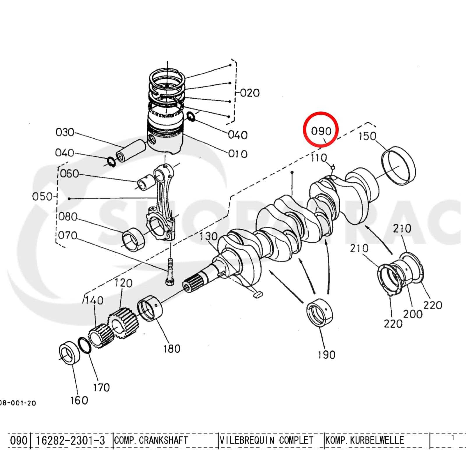 Krukas Kubota V1505 | V1505-T | V1505D | Avant | Schäffer - 2