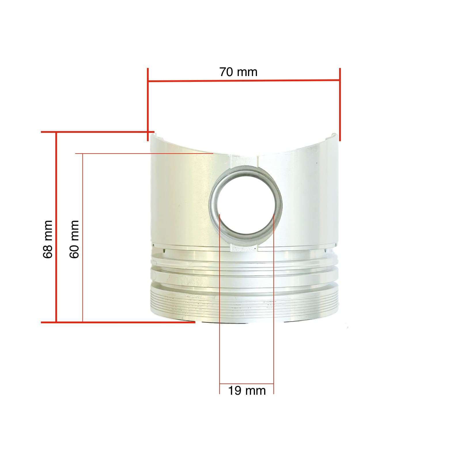 Kolben K2C | K3C | K4C Mitsubishi flach | Iseki TU150 | TU155 | TU1600 - 2