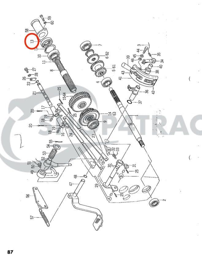 Keerring TC356210 | Iseki TS1610 - TS2420F PTO Keerring | Yanmar 24421-356210 - 2