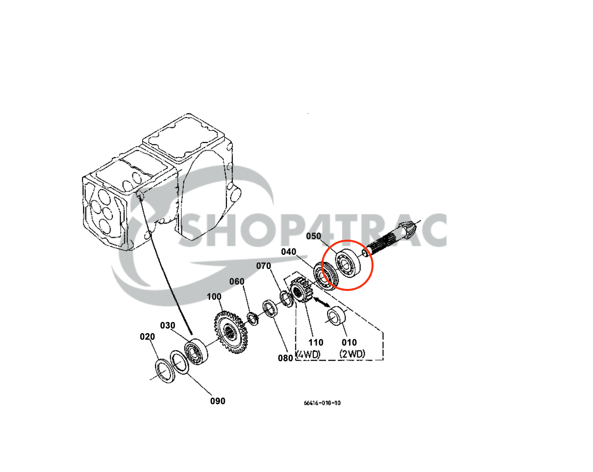 Keerring Kubota transmissie B1550 - B7100 | BX1500 - BX2680 | F2000 - F2400  | Kioti CK20 | TC20428 - 3