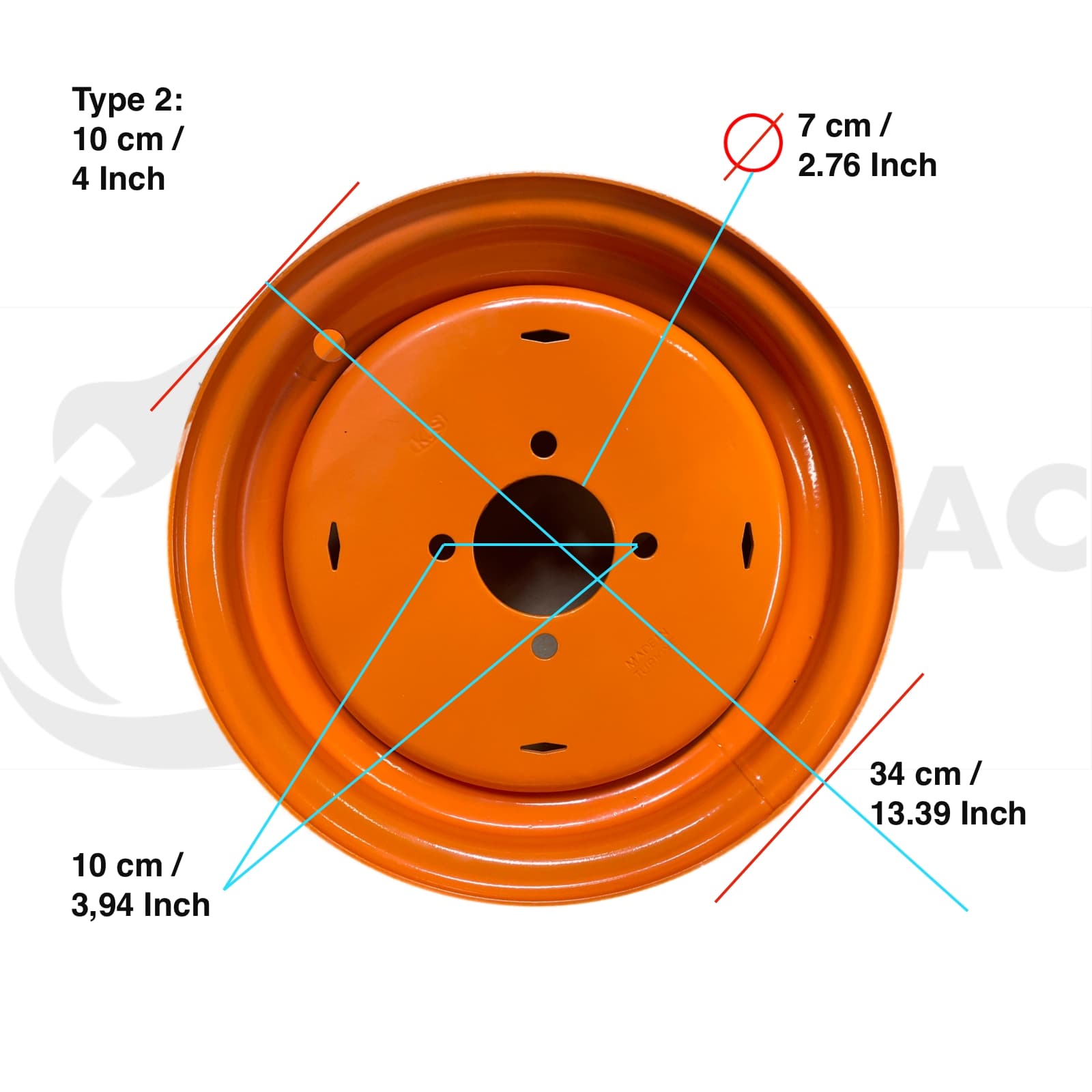 Wiel | velg Kubota B1200 - B4200 | B6000 - 10