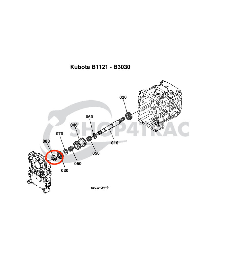 Keerring Iseki 4WD ingaande as | Kubota 4WD AS B1121 - B3030 keerring | TC20358 - 7