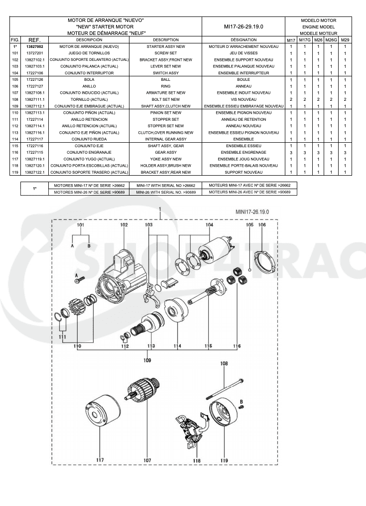 Startmotor L3E | OEM Mitsubishi | 14 tands | Solé | Terex | Vetus | Kobelco - 4