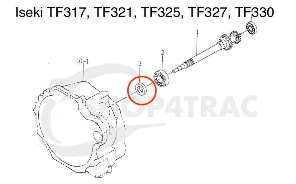 Keerring John deere Hydrostat | Iseki PTO keerring | Yanmar | TC35508 | Mitsubishi Krukas voor - 4