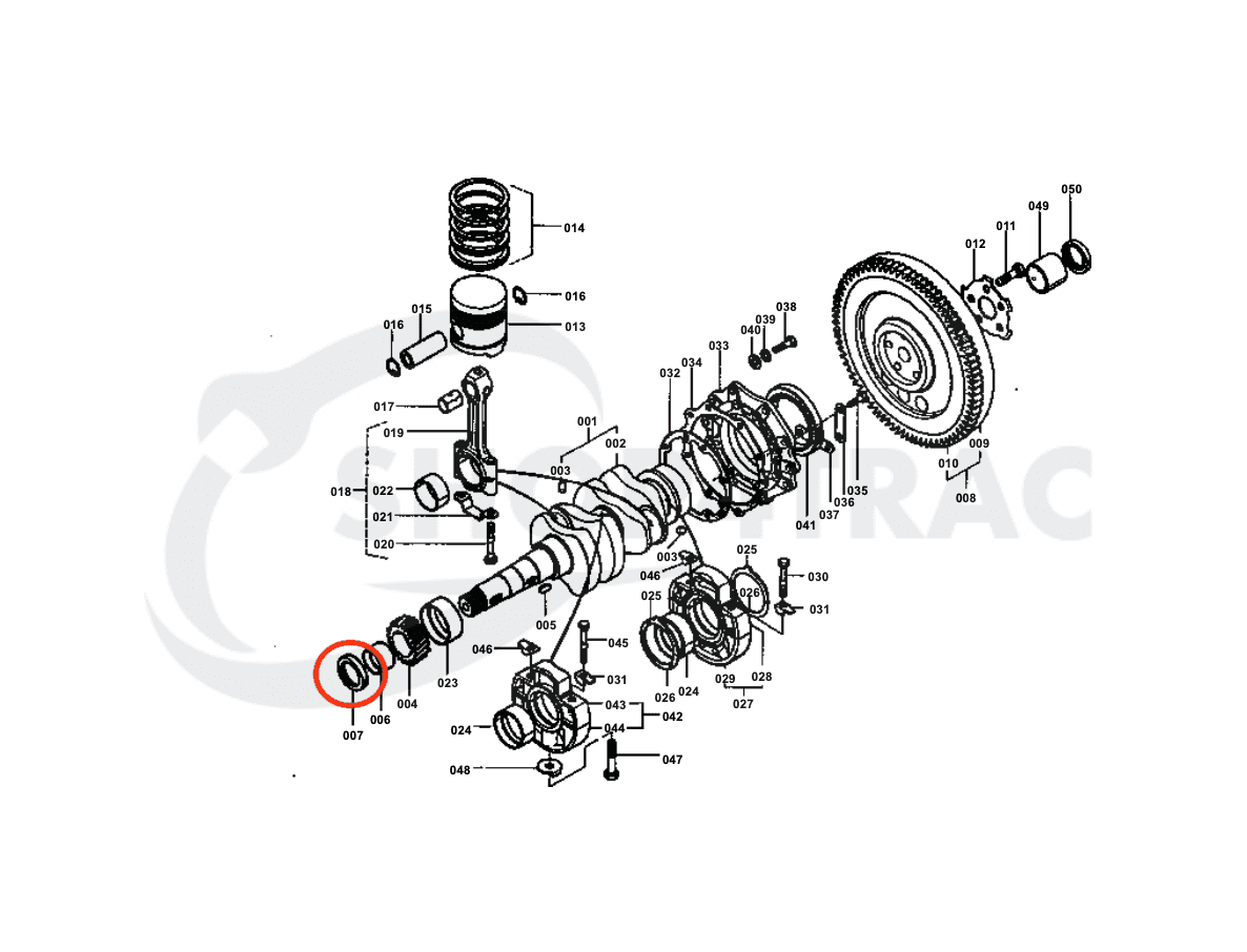Kubota ZL600 | B6000 - B7000 | Zen-noh ZB6000 - ZB7000 Krukas seal voorzijde - 2