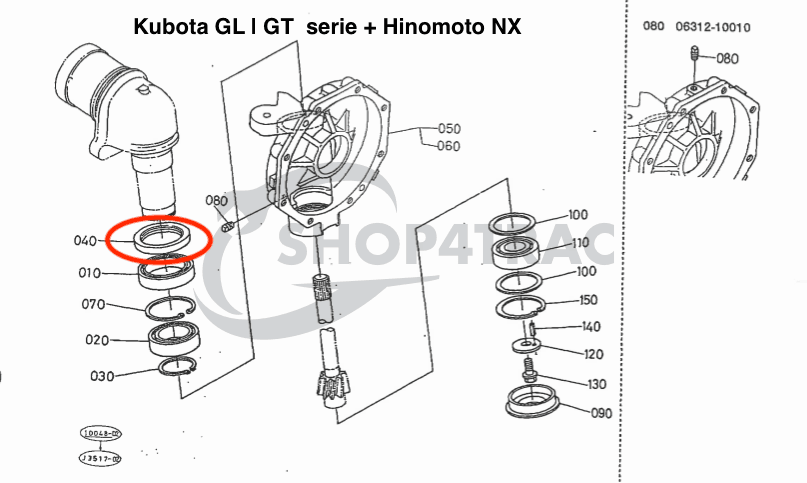 Vorderachs-Öldichtung Kubota GL | GT | Aste | Hinomoto NX | Iseki TF | TH | AQ7451F