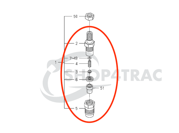 Verstuiver compleet Iseki SXG – TXG – TM – TLE | DN0PD620 - 4