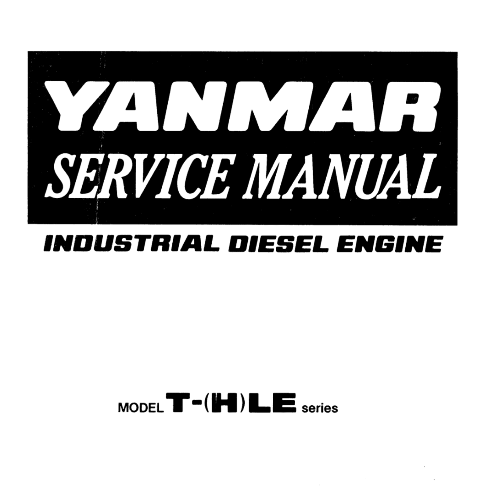 Yanmar WerkPlaats Handleiding 3T75HLE - Engels