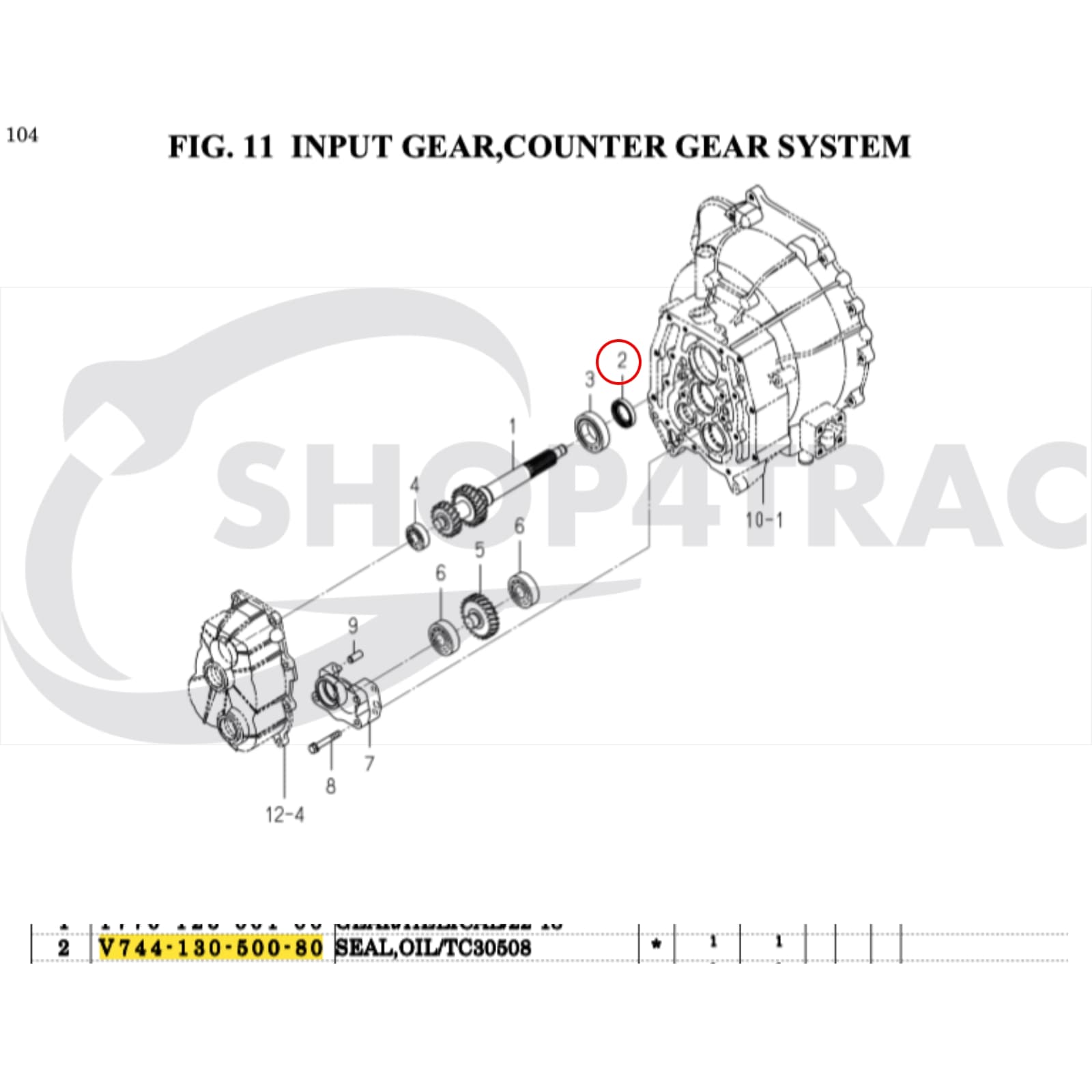 Keerring transmissie | PTO | Iseki | SF | TH - 3