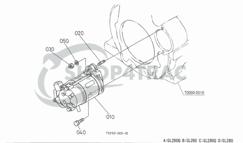 Startmotor Kubota GL19 - GL35 | GL200 - GL338 | L245 - L3430 | KL27 - KL330 - 4