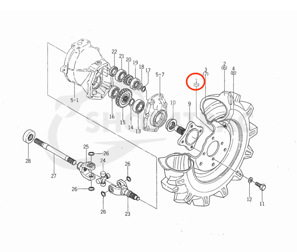 Rad | Felge Iseki TX1000 - TX1510 | TX2140 - TX2160 | TX145 - TX155F | Bolens G152 - G174 - 3