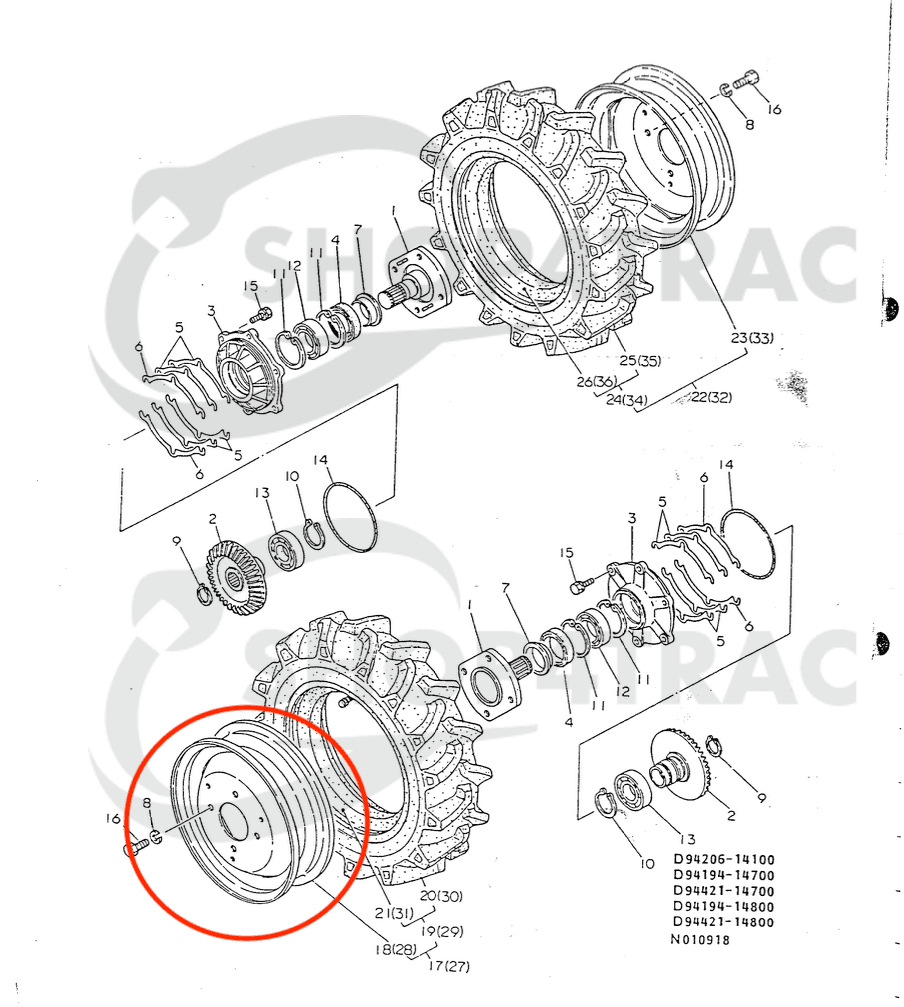 Wiel | velg Yanmar F13D - F16D | FX14D - FX16D - 3
