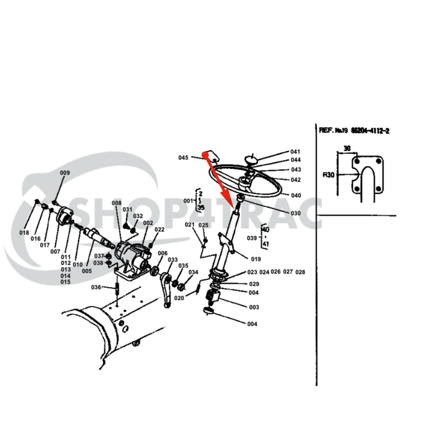 Stuurstang Kubota B5200 - B6200 - B7200 | B6100HST| B7100HST - 4