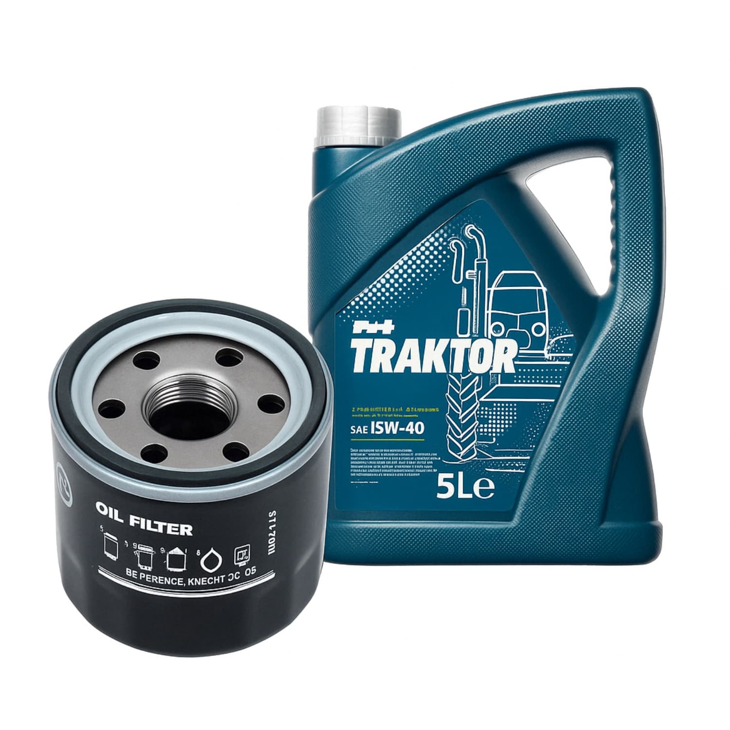 Set Motoroliefilter + Olie 15W40 Kubota B1121 – BX2670 | G1700 – GR212S | Yanmar | Takeushi