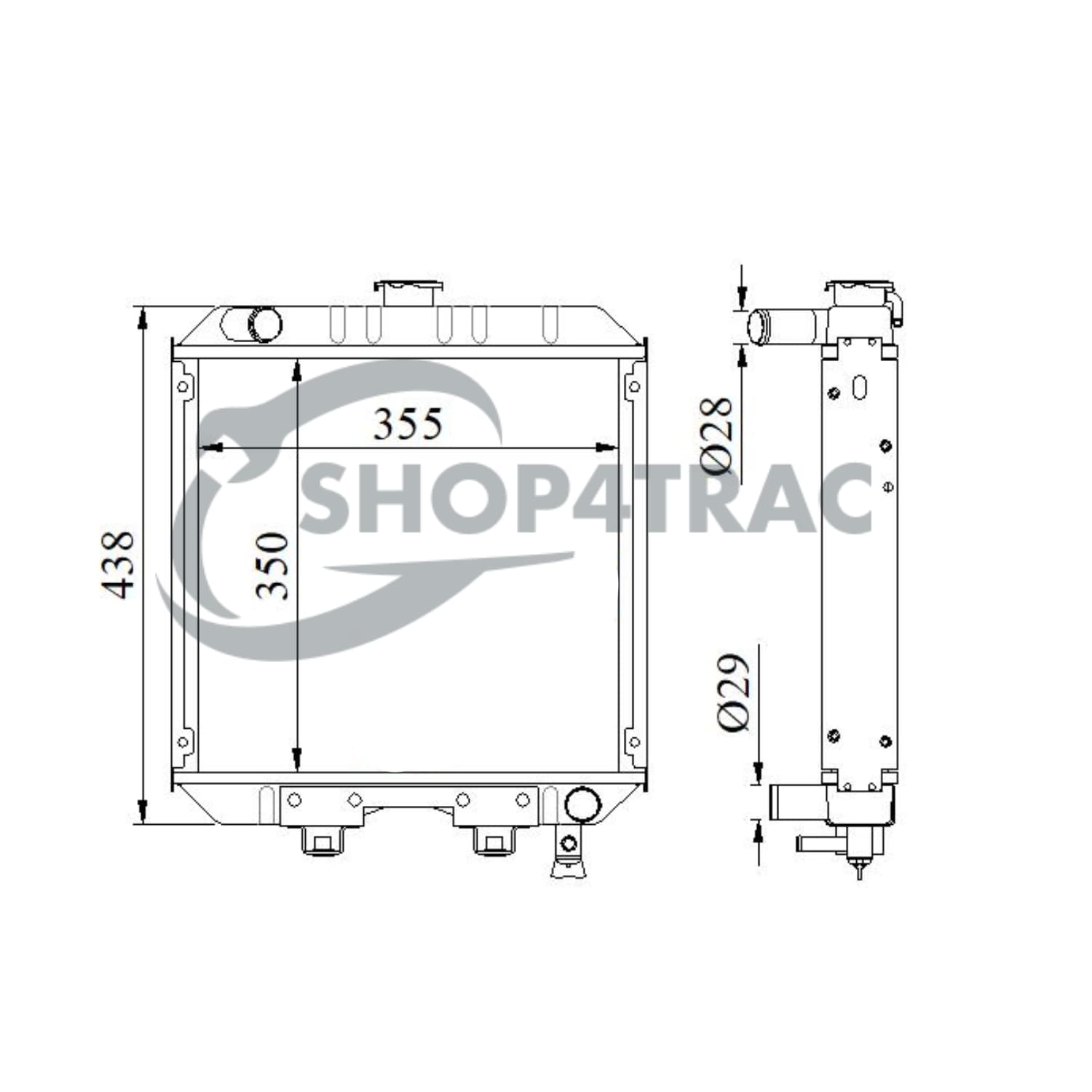 Radiateur Kubota B1750 - B2150 | B1750 HST - B2150 HSD - 2