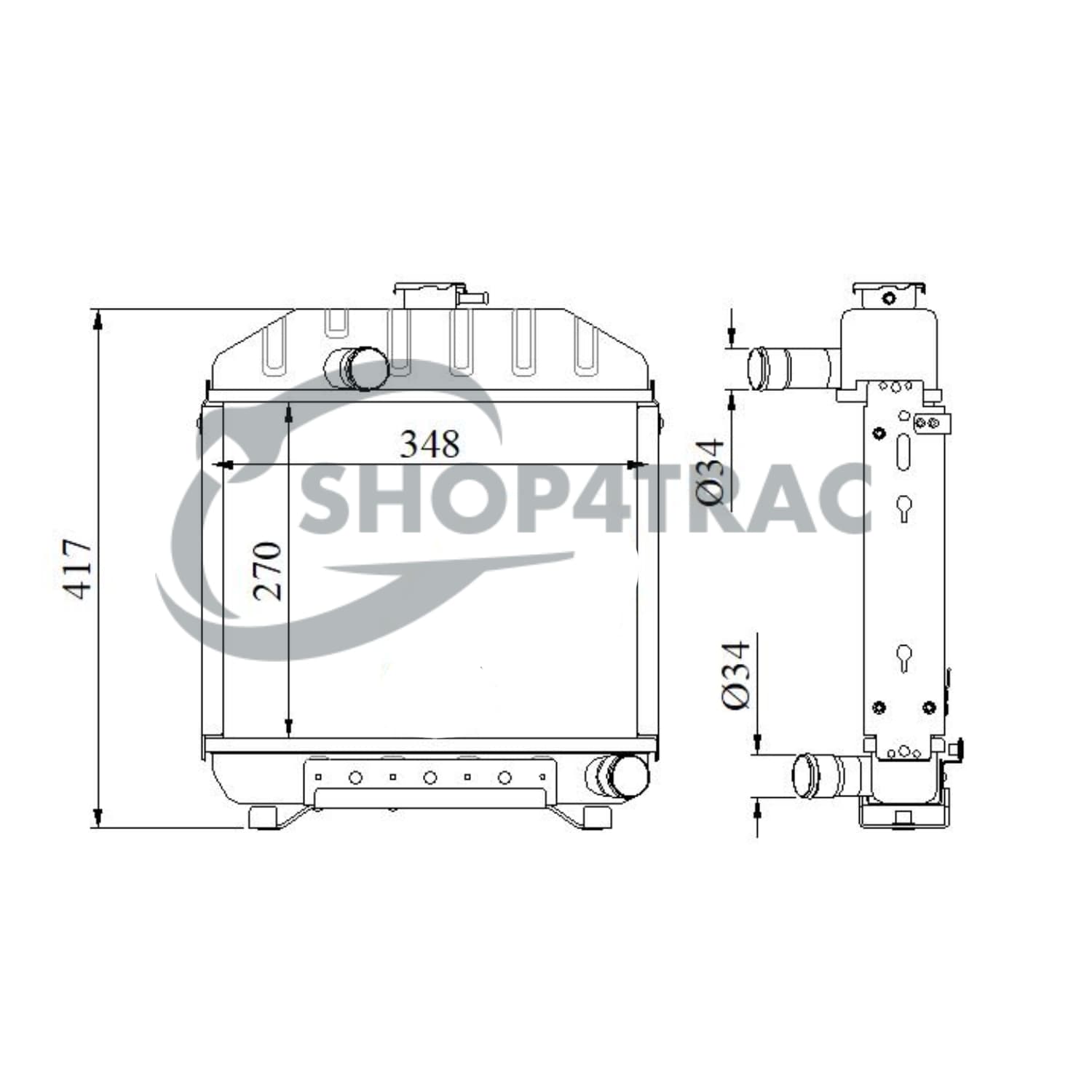 Radiateur Kubota B6100HST - B7100HST | B6100HST-D - B7100HST-D - 2