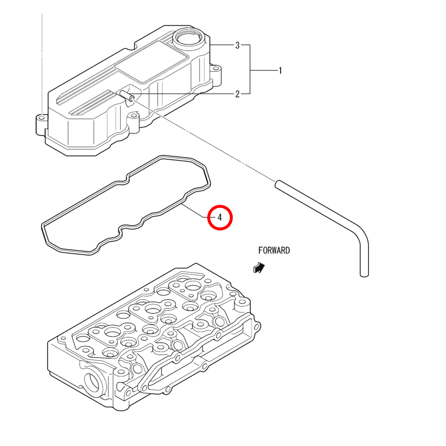 Kleppendekselpakking S4L | S4L2 | Vetus | Solé | Deutz | Atlas | Peljob - 2