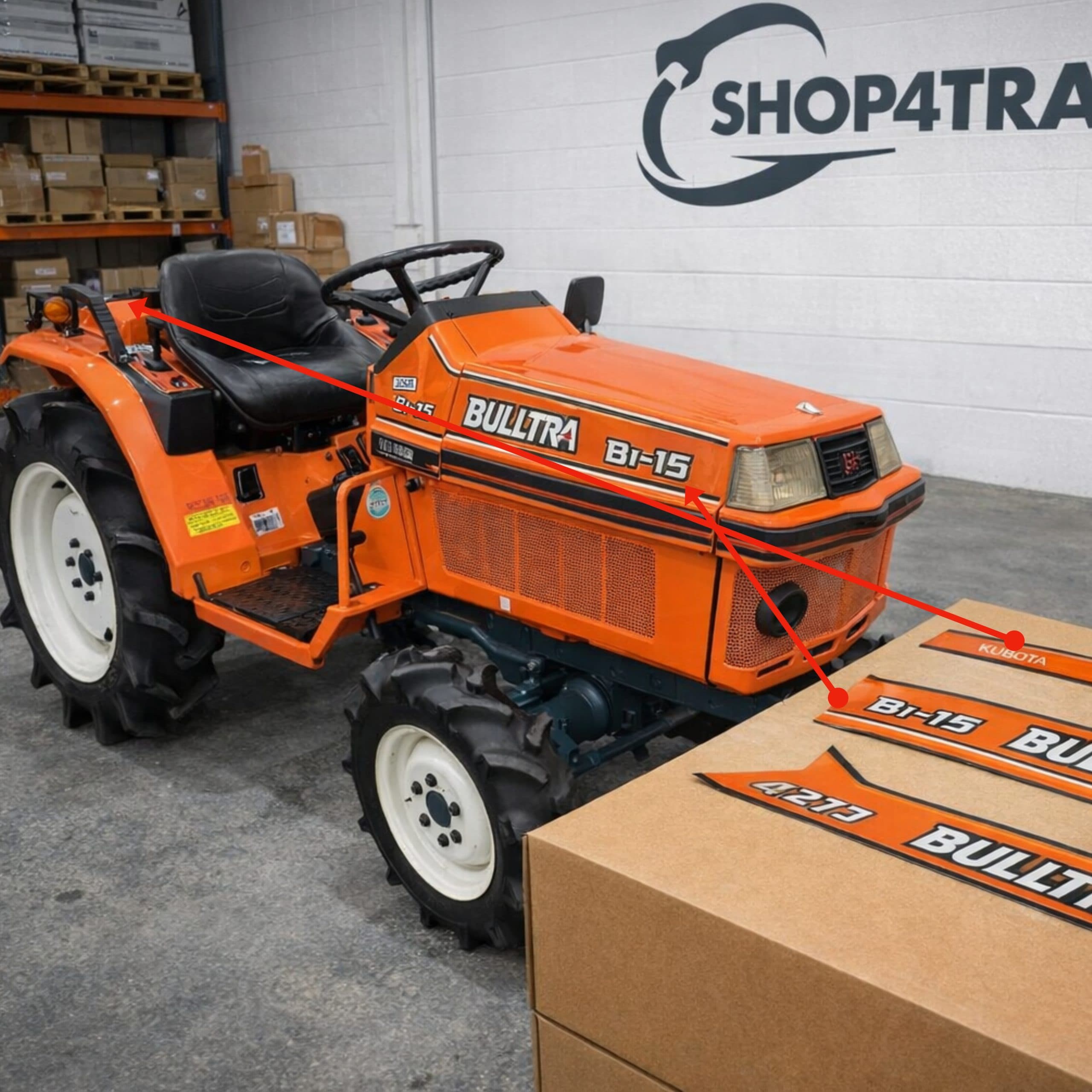 Sticker | Stickerset Kubota B1-15 | B1 Bulltra Series - 2