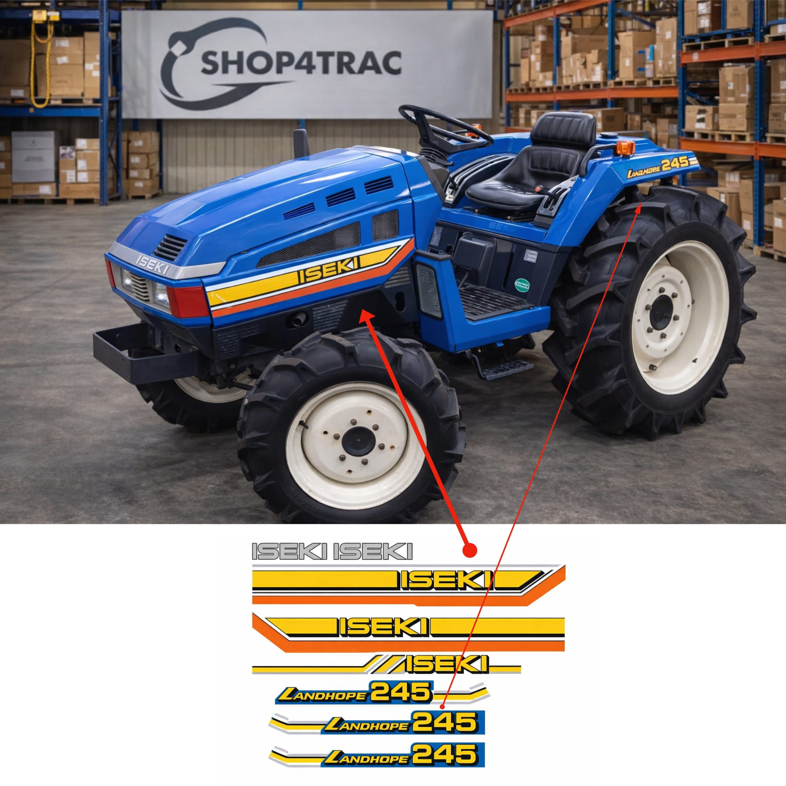 Sticker | Stickerset Iseki Landhope TU245 | TU Series - 2