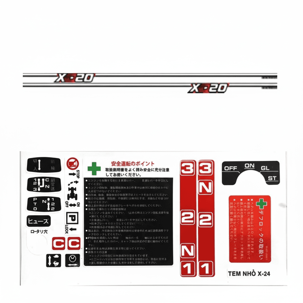 Aufkleber | Aufklebersatz Kubota Saturn X20 | X Series