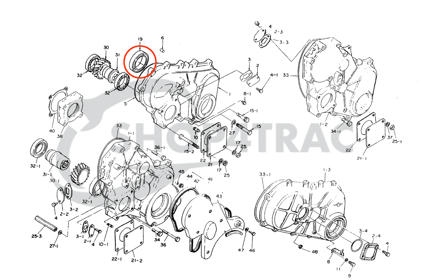 Krukas keerring voorzijde Isuzu Iseki TA207 - TA317 | TS1610 - TS4510 | TU180 - TU257